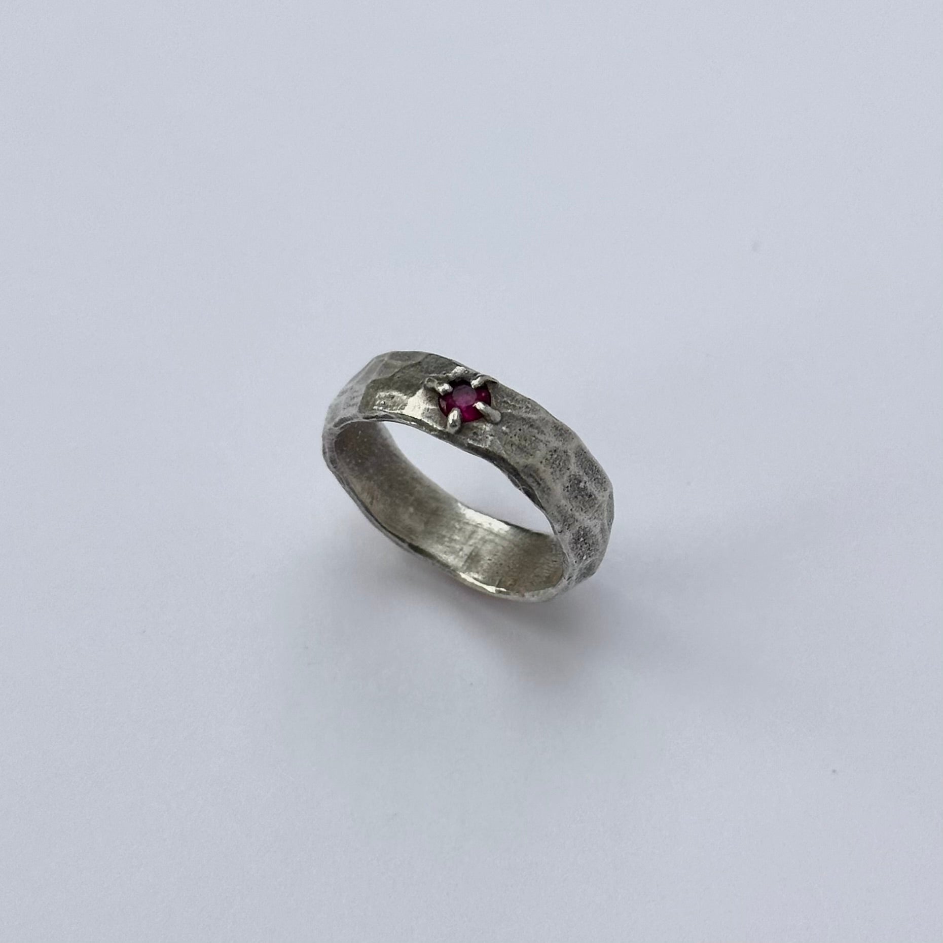 Ruby Textured Ring