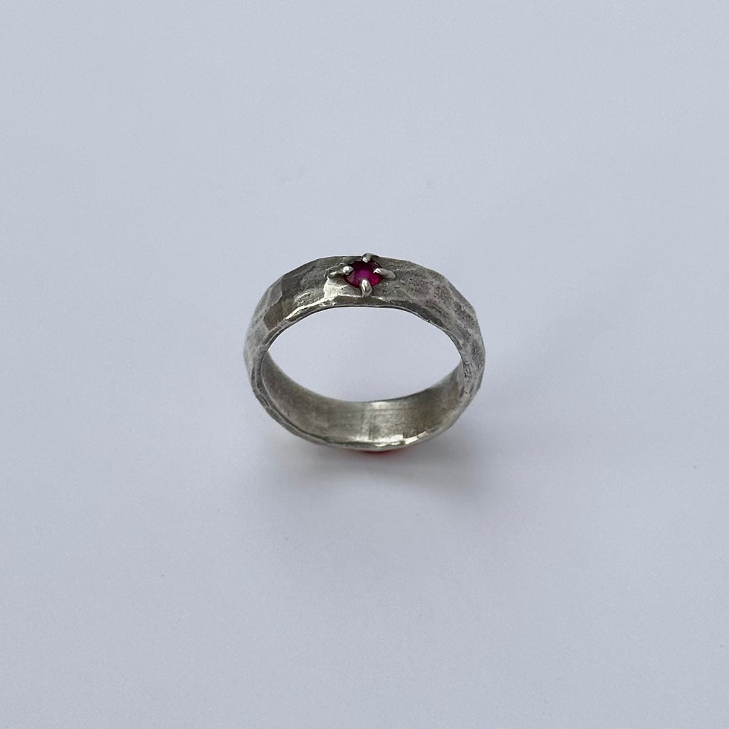 Ruby Textured Ring