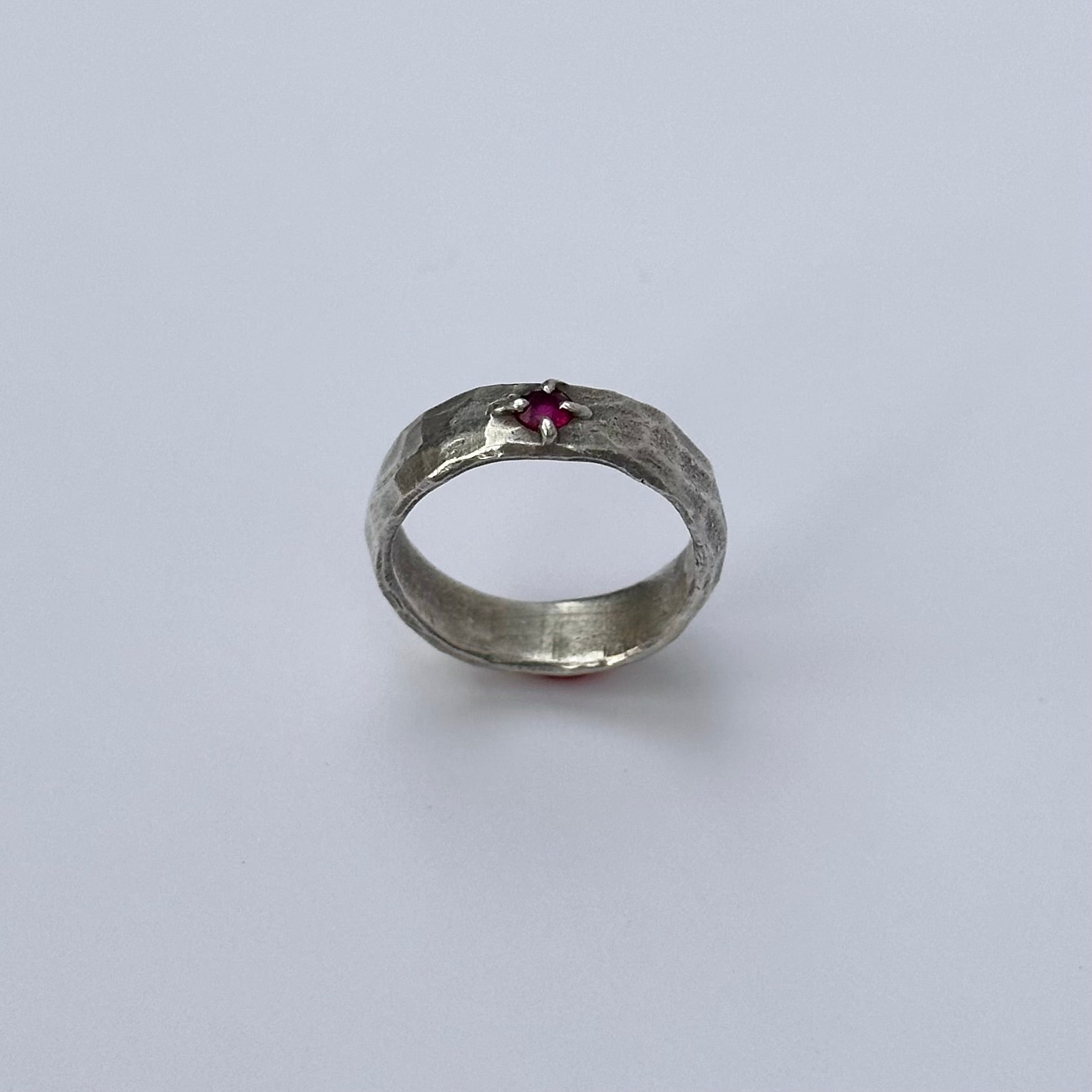 Ruby Textured Ring