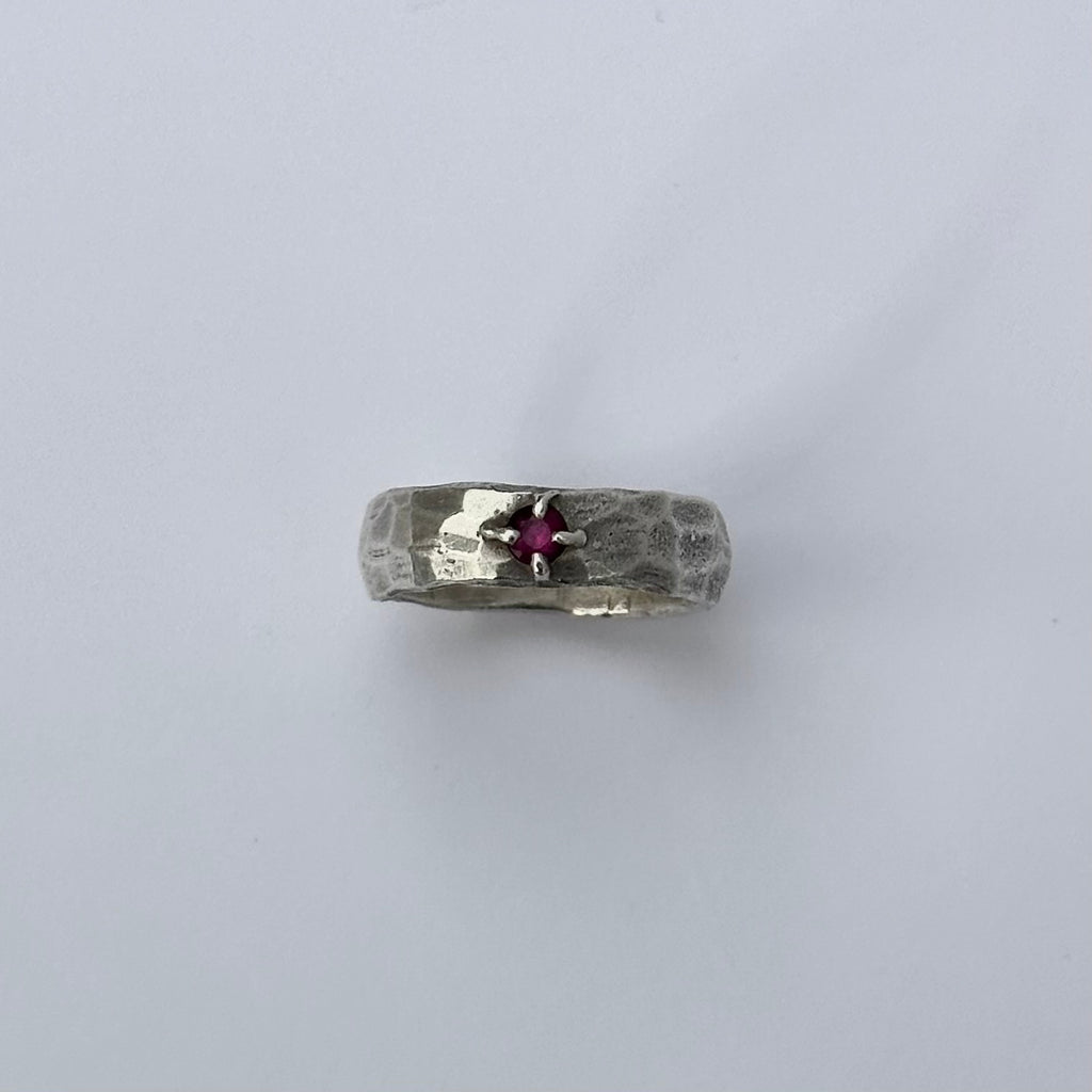 Ruby Textured Ring