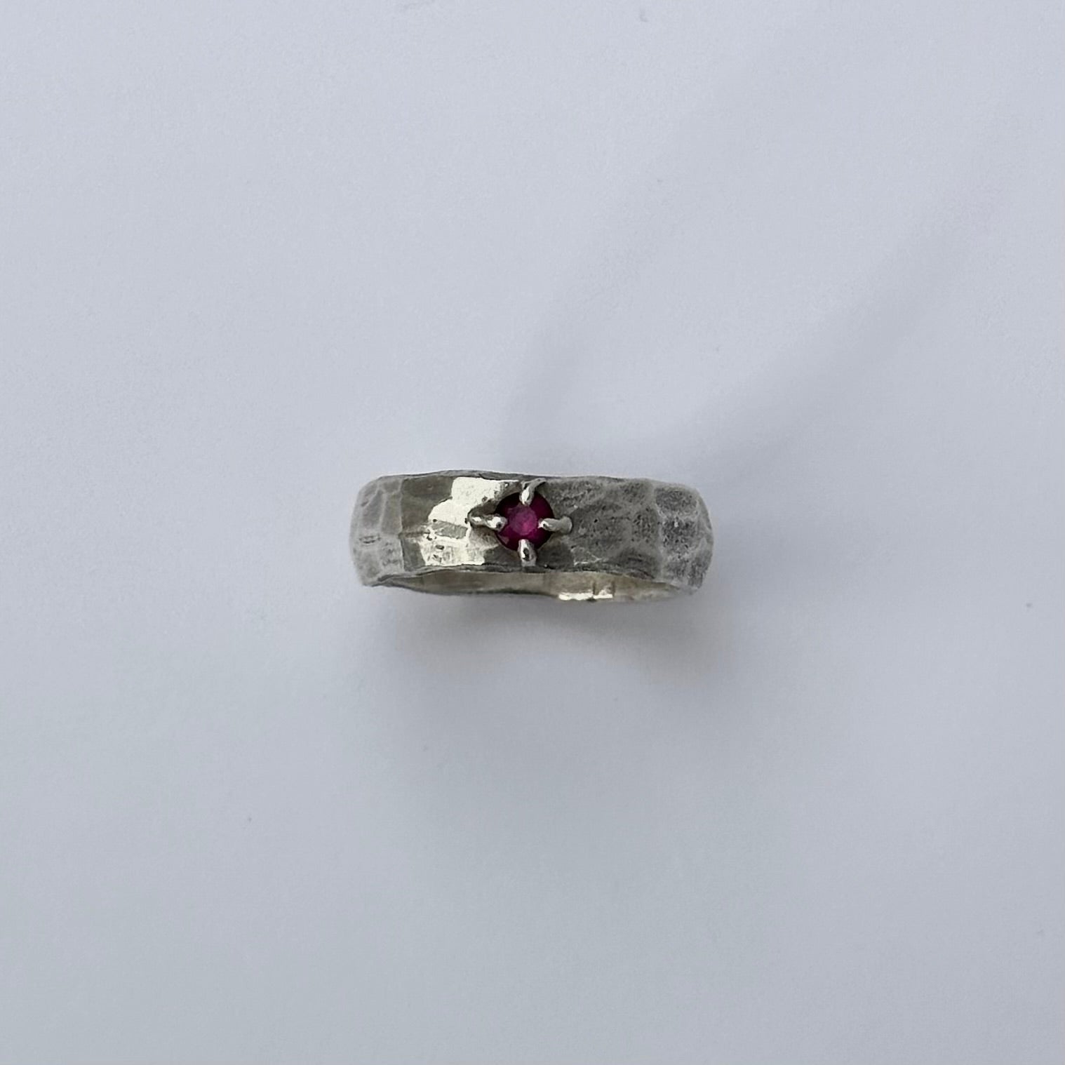 Ruby Textured Ring