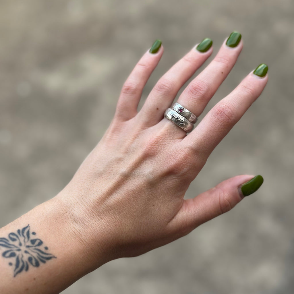 Ruby Textured Ring